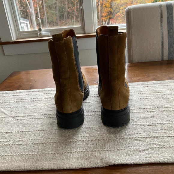 SEZANE Lena Suede Lug Sole Boots - Picture 6 of 8